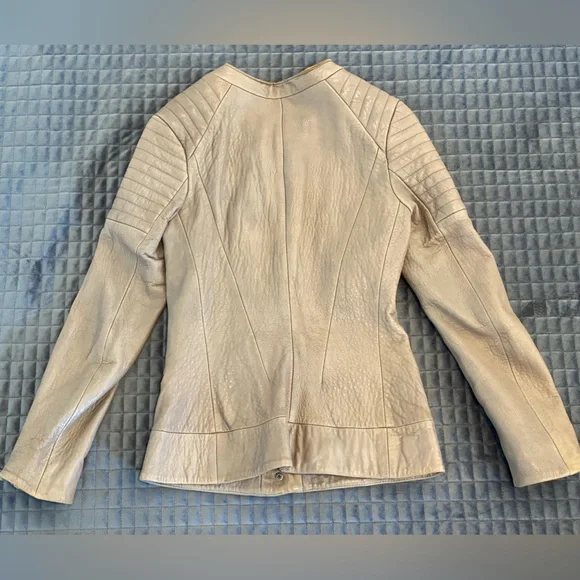 Saba Erica Biker Leather Jacket Size 6 - Picture 3 of 6